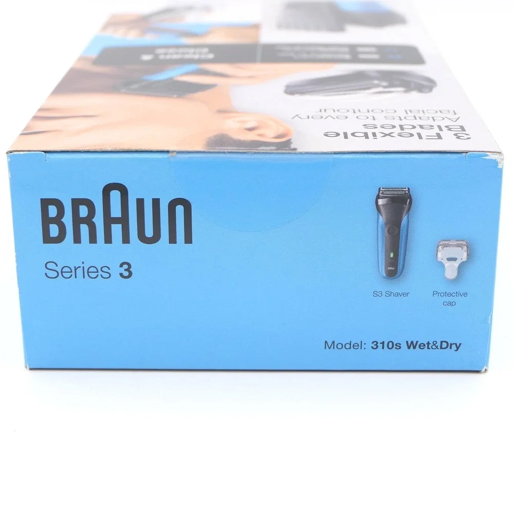 BRAUN Series 3 Wet & Dry Clean & Close 3-Blade Shaver + Precision Trimmer 310s